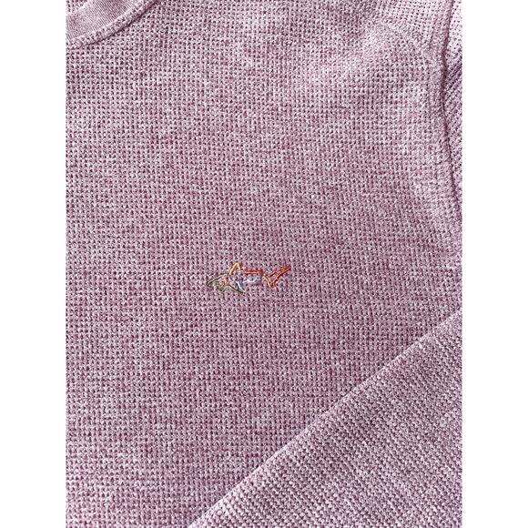Men's Greg Norman for Tasso Elba Heather Purple Waffle Knit Long Sleeve Size XL - Picture 3 of 7